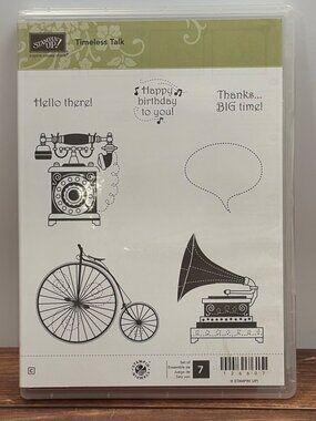 STAMPIN' UP! 126607 TIMELESS TALK CLEAR MOUNTED RUBBER STAMP SET TELEPHONE